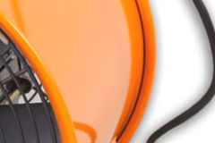 PVT-DUCT orange flexible spiral reinforced PVC suction and blower ducting for portable fans